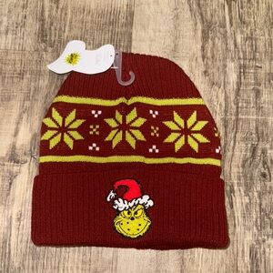 Grinch Red and Green Knit Beanie